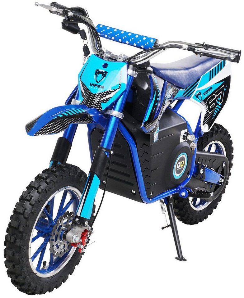 Actionbikes Motors Elektro-Kindermotorrad Kinder Crossbike Viper 1000 W Elektro - 3 Stufen - bis 25 km/h, Mini Dirt-Bike elektro Minicross Pitbike Pocket Bike ab 5 J. - blau von Actionbikes Motors