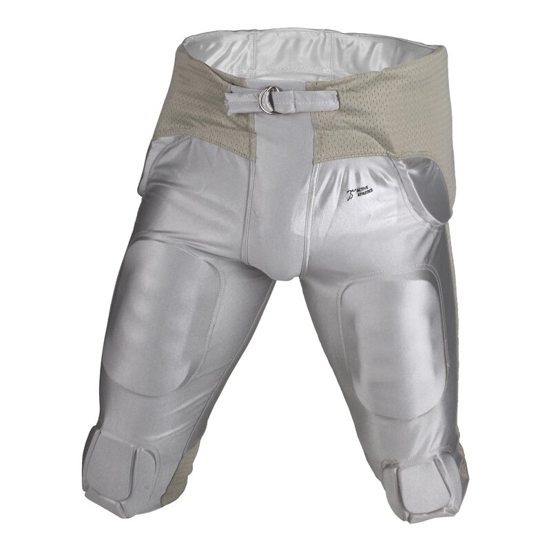 Active Athletics American Football Hose 7 Pad "All in One" Gamepants - silber Gr. XS von Active Athletics
