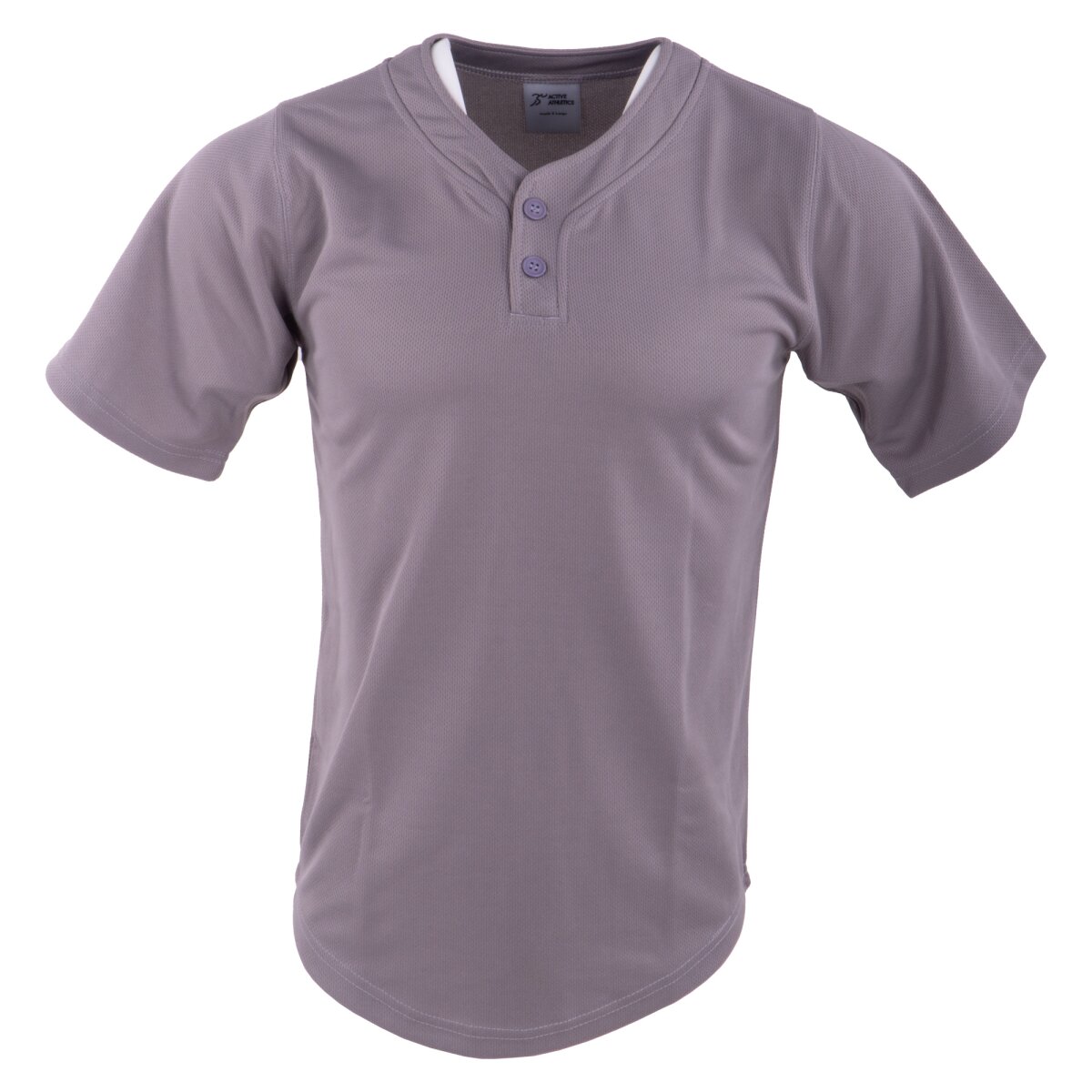 Active Athletics Baseball Jersey, 2 Button Henley Jersey - grau Gr.XL Active Athletics Baseball Jersey, 2 Button Henley Jersey - grau Gr.XL von Active Athletics