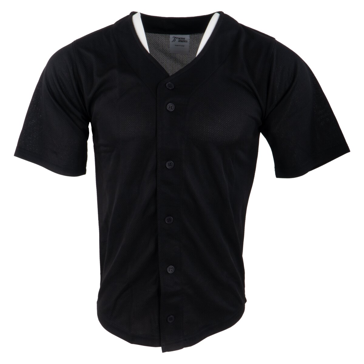 Active Athletics Baseball Jersey, Full Button Jersey - schwarz Gr.L Active Athletics Baseball Jersey, Full Button Jersey - schwarz Gr.L von Active Athletics