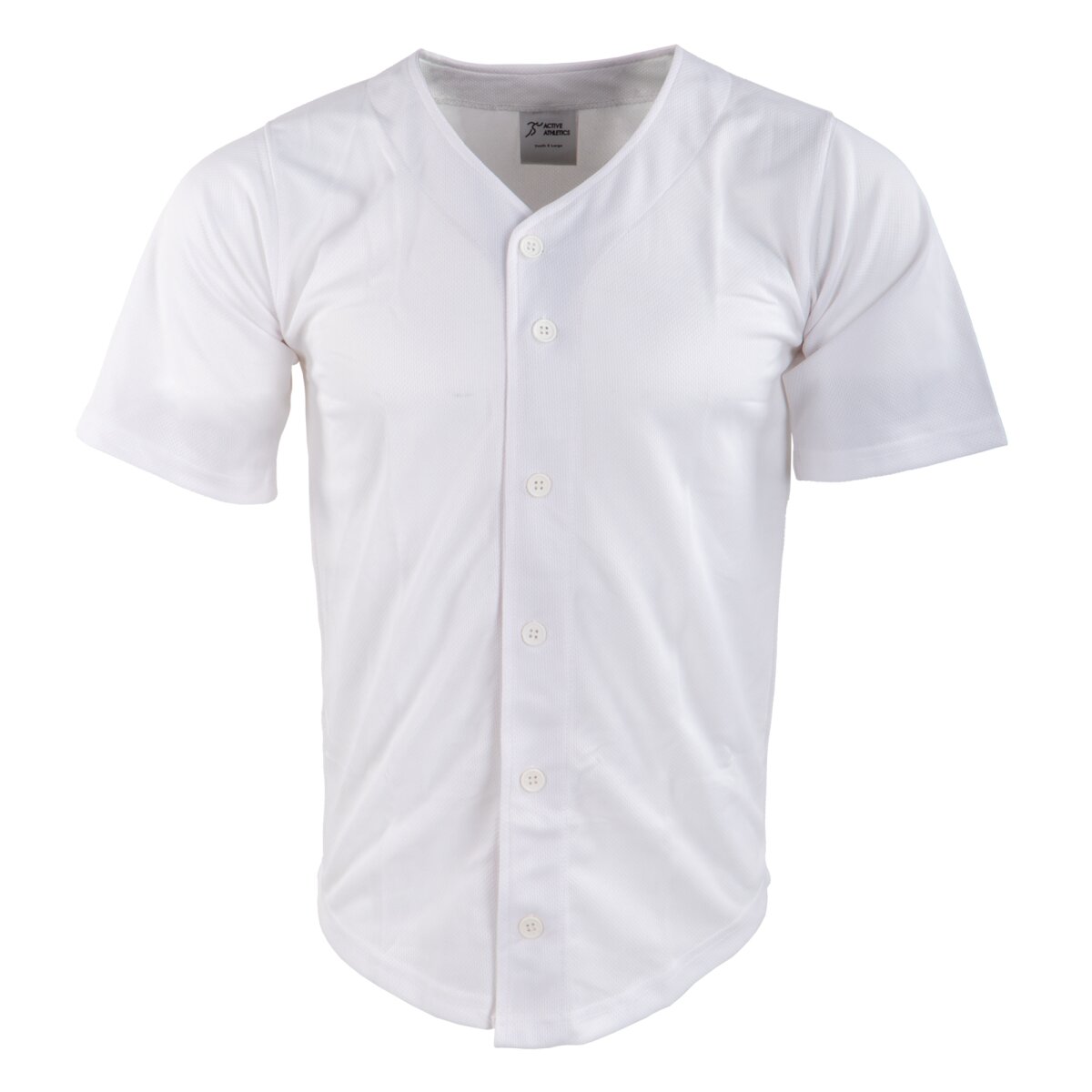 Active Athletics Baseball Jersey, Full Button Jersey - weiß Gr.S Active Athletics Baseball Jersey, Full Button Jersey - weiß Gr.S von Active Athletics
