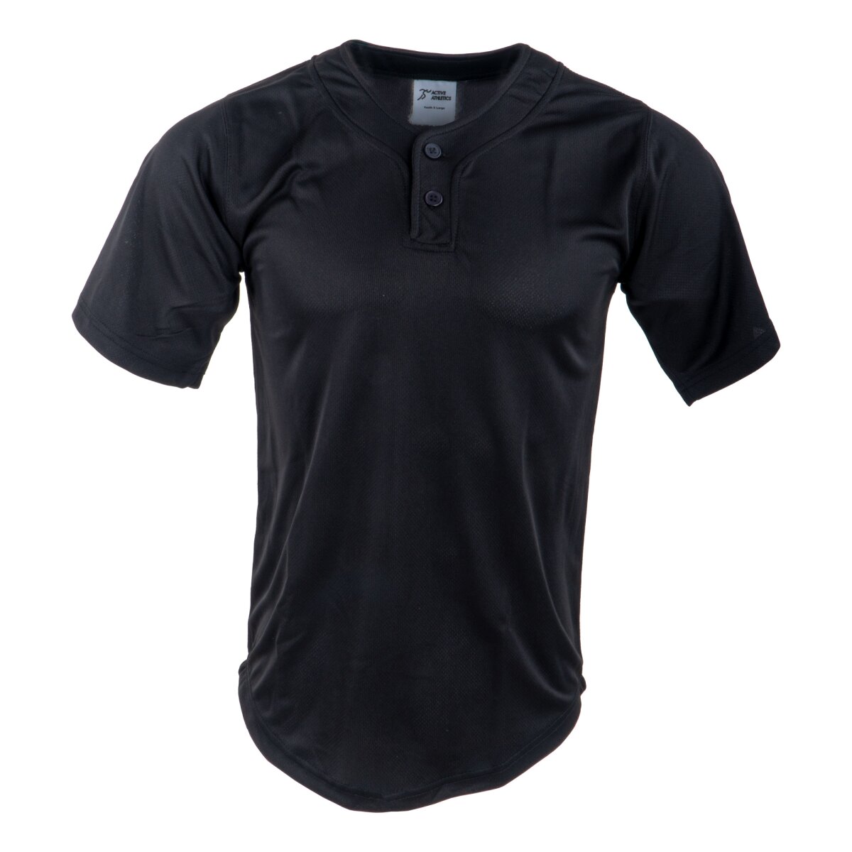 Active Athletics Youth Baseball Jersey, 2 Button Henley Jersey - schwarz Gr.YL Active Athletics Youth Baseball Jersey, 2 Button Henley Jersey - schwarz Gr.YL von Active Athletics