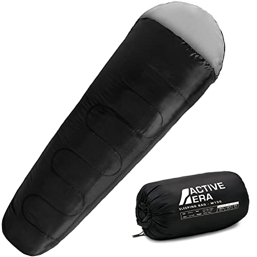 Active Era Mumienschlafsack - Schlafsack Sommer, Frühling, Herbst, 10°C bis 18°- Indoor und Outdoor Camping, Festivals - Sleeping Bag - Ultraleicht Schlafsack Kleines Packmaß – Schwarz Active Era Mumienschlafsack - Schlafsack Sommer, Frühling, Herbst, 10°C bis 18°- Indoor und Outdoor Camping, Festivals - Sleeping Bag - Ultraleicht Schlafsack Kleines Packmaß – Schwarz von Active Era