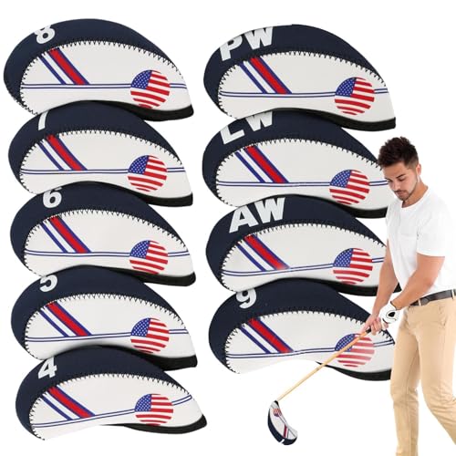 Acunny Golf-Schlägerkopf-Abdeckung, Golf-Putter-Abdeckung - 10X schützende Golfschlägerkopfhüllen - Robuste Golfschläger-Schutzhüllen, stilvolle Golfschläger-Kopfbedeckung für Herren, Outdoor-Sport Acunny Golf-Schlägerkopf-Abdeckung, Golf-Putter-Abdeckung - 10X schützende Golfschlägerkopfhüllen - Robuste Golfschläger-Schutzhüllen, stilvolle Golfschläger-Kopfbedeckung für Herren, Outdoor-Sport von Acunny