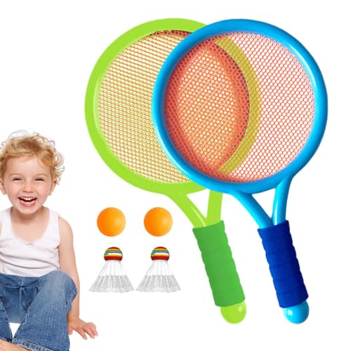 Acunny Kids Tennisschläger, Spielzeug Tennisschläger für Kinder | Little Girls Tennisschläger Schockdes Anti-Rutsch-Griff,Zwei Personen Shuttlecocks trainieren Spielzeug für Eltern-Kind-Interaktion von Acunny