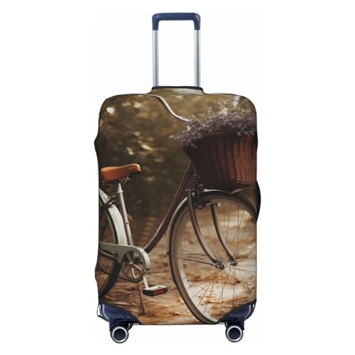 AdaNti Gepäckabdeckung mit Fahrraddruck, elastisch, waschbar, Gepäckschutz für 45,7 - 81,3 cm (18 - 32 Zoll) Gepäck, Schwarz , M von AdaNti