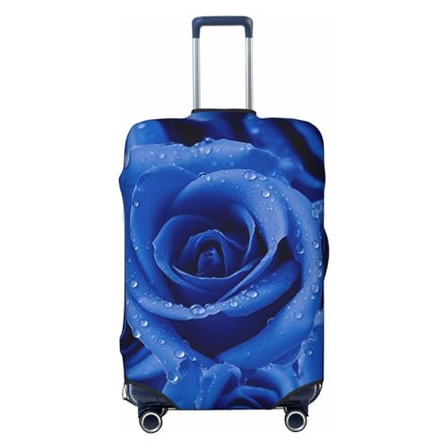 AdaNti Reisegepäckhülle mit Rosenmuster, elastisch, waschbar, Gepäckschutz für 45,7 - 81,3 cm (18 - 32 Zoll) Gepäck, Schwarz , L von AdaNti
