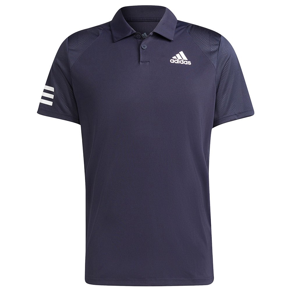 Adidas Badminton Club 3 Stripes Short Sleeve Polo Blau XL Mann von Adidas Badminton