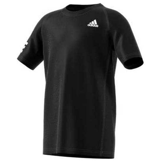 Adidas Badminton Club 3 Stripes Short Sleeve T-shirt Schwarz 9-10 Years Junge von Adidas Badminton