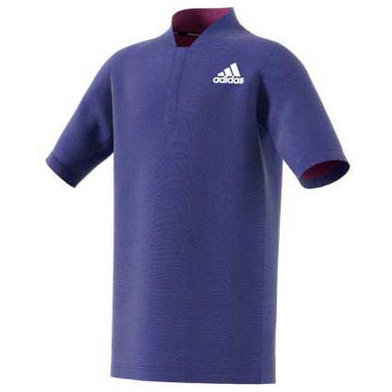 Adidas Badminton Roland Garros Short Sleeve Polo Blau 12-14 Years von Adidas Badminton