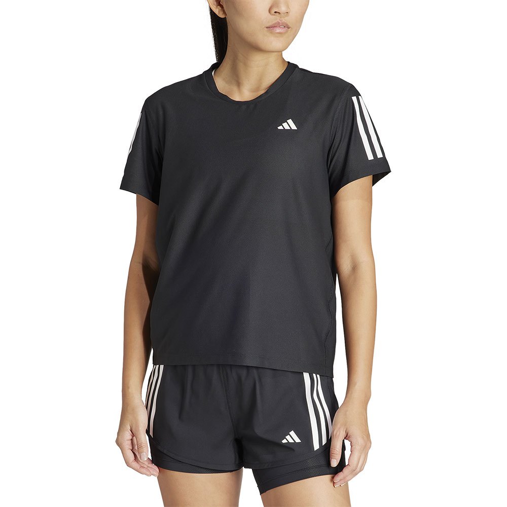 Adidas Own The Run Base Short Sleeve T-shirt Schwarz 2XS Frau von Adidas