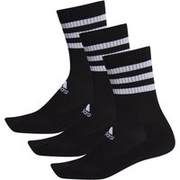 3er Pack adidas 3-Streifen Cushioned Crew Retro Socken black/black/black M (40-42) von adidas performance