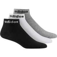 3er Pack adidas Non-Cushioned Ankle Socken black/white/medium grey heather 40-42 von adidas performance