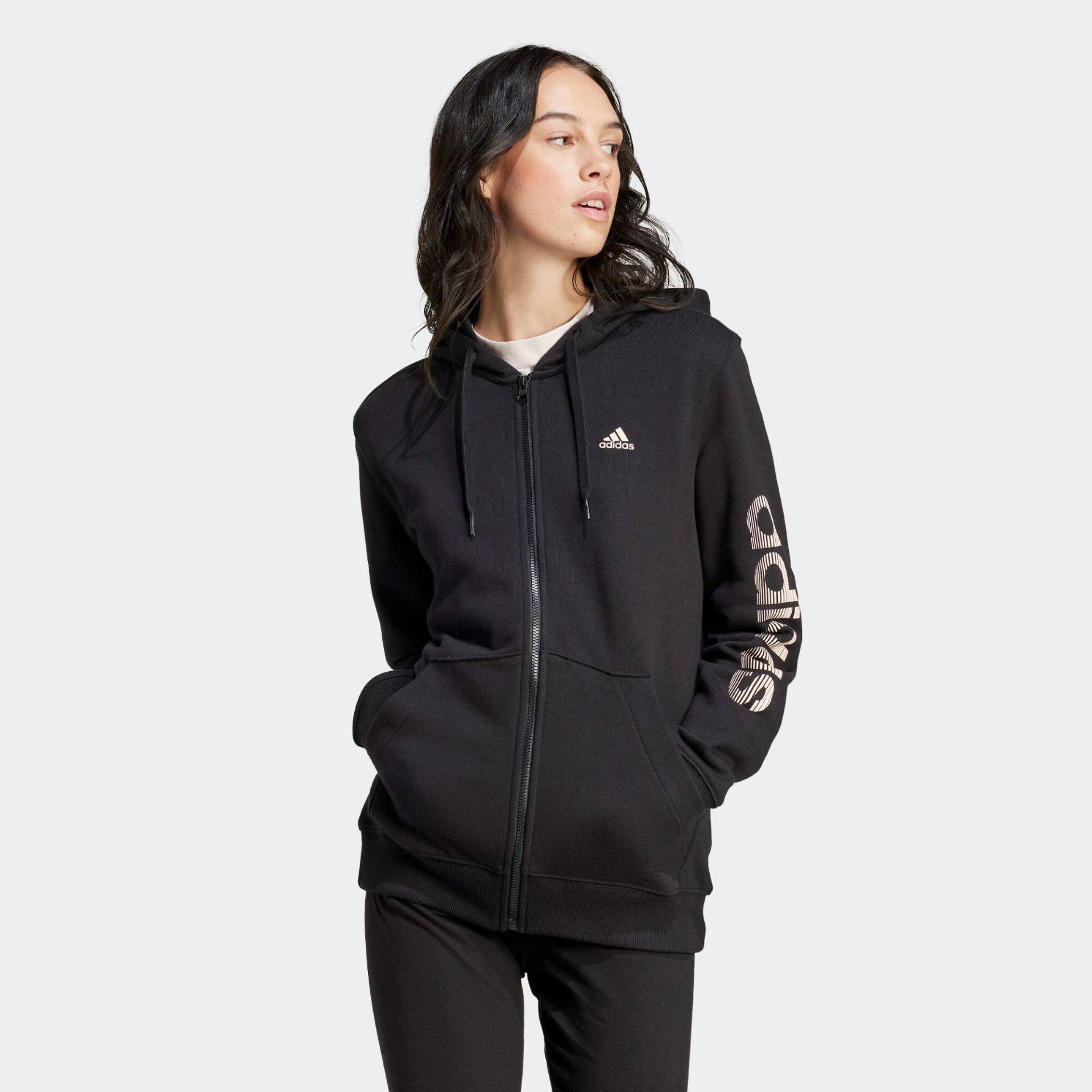 ADIDAS Kapuzenjacke Damen Print - schwarz von Adidas