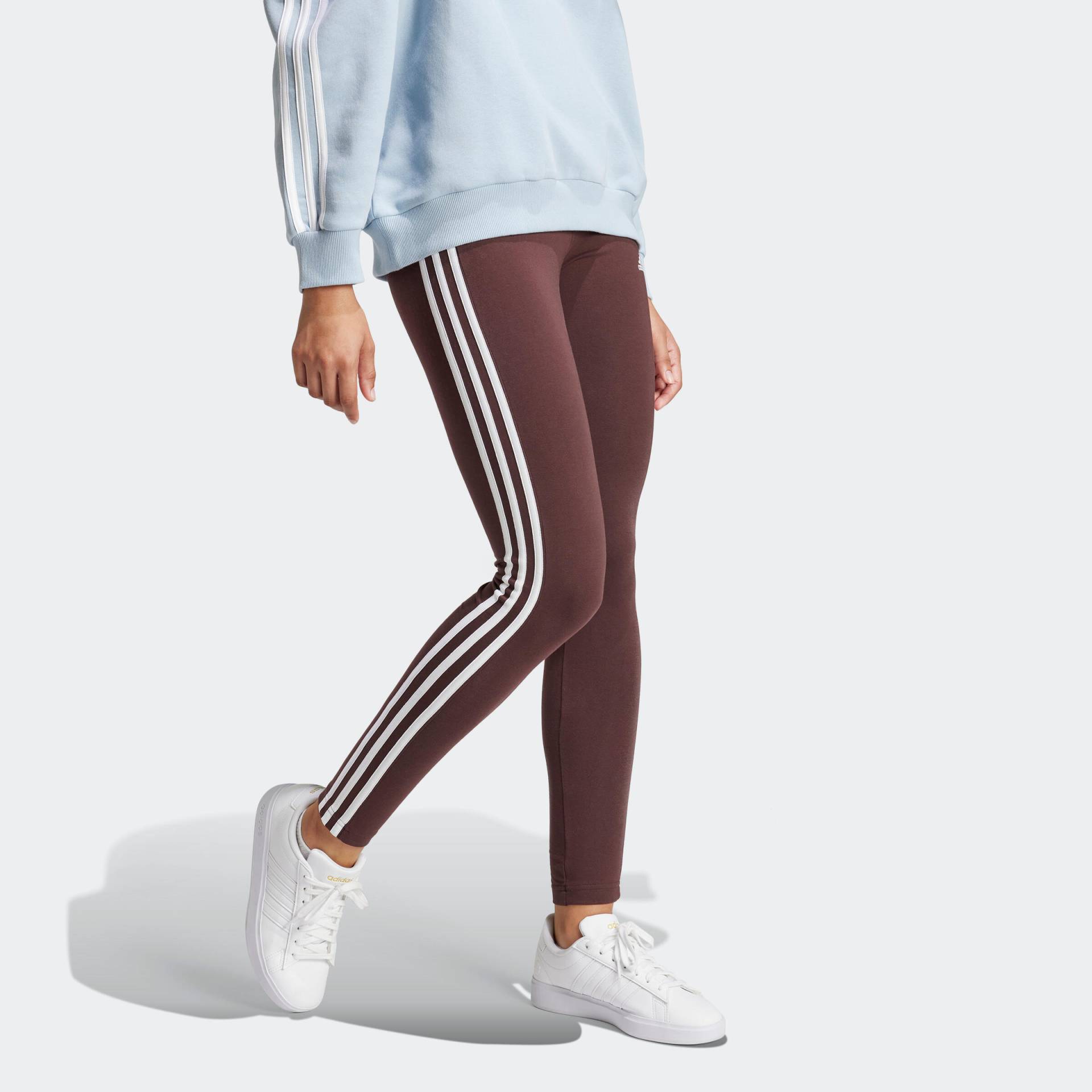 ADIDAS Leggings Damen 3 Streifen - braun von Adidas