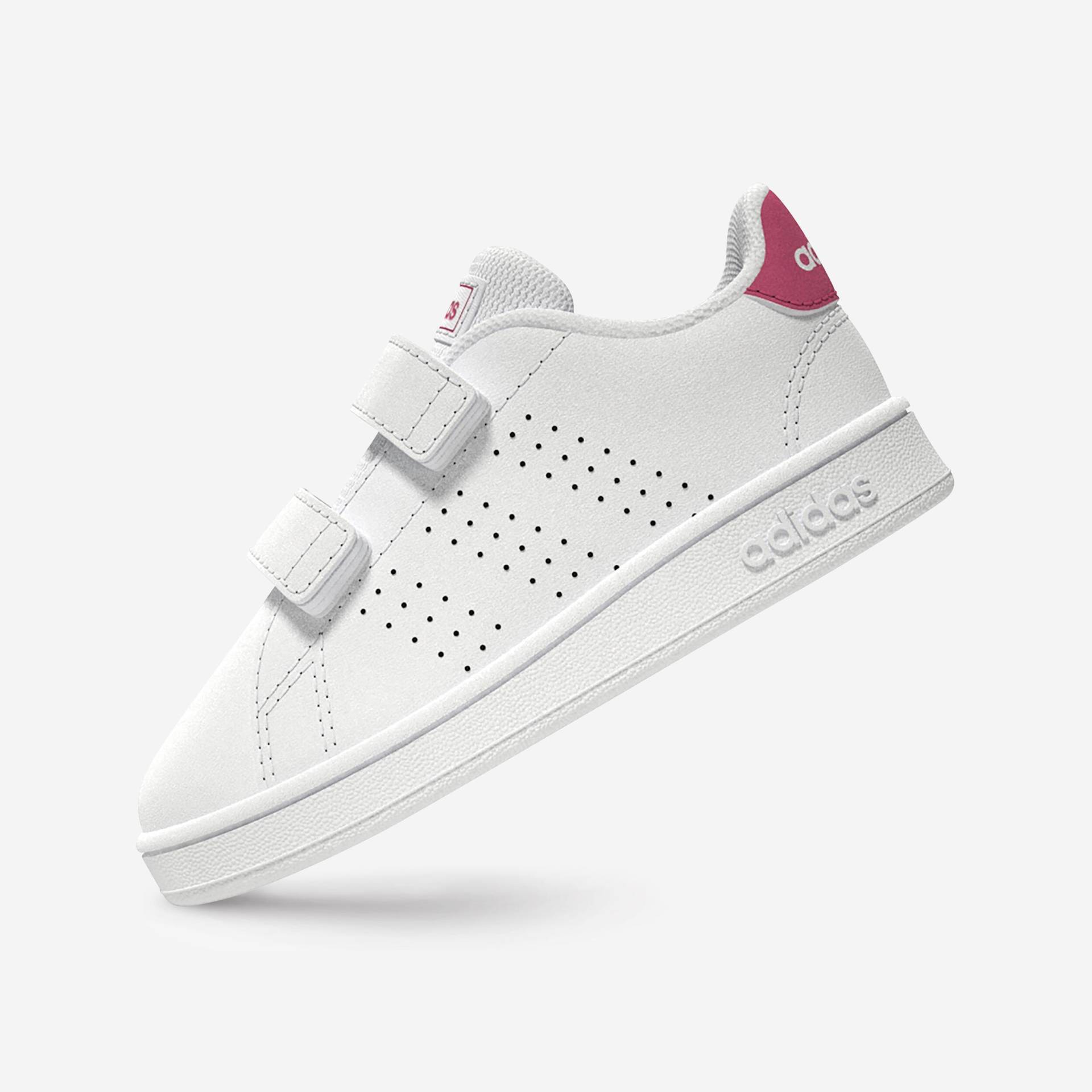 ADIDAS Sportschuhe Baby Klettverschluss - Advantage weiss/rosa ADIDAS Sportschuhe Baby Klettverschluss - Advantage weiss/rosa von Adidas