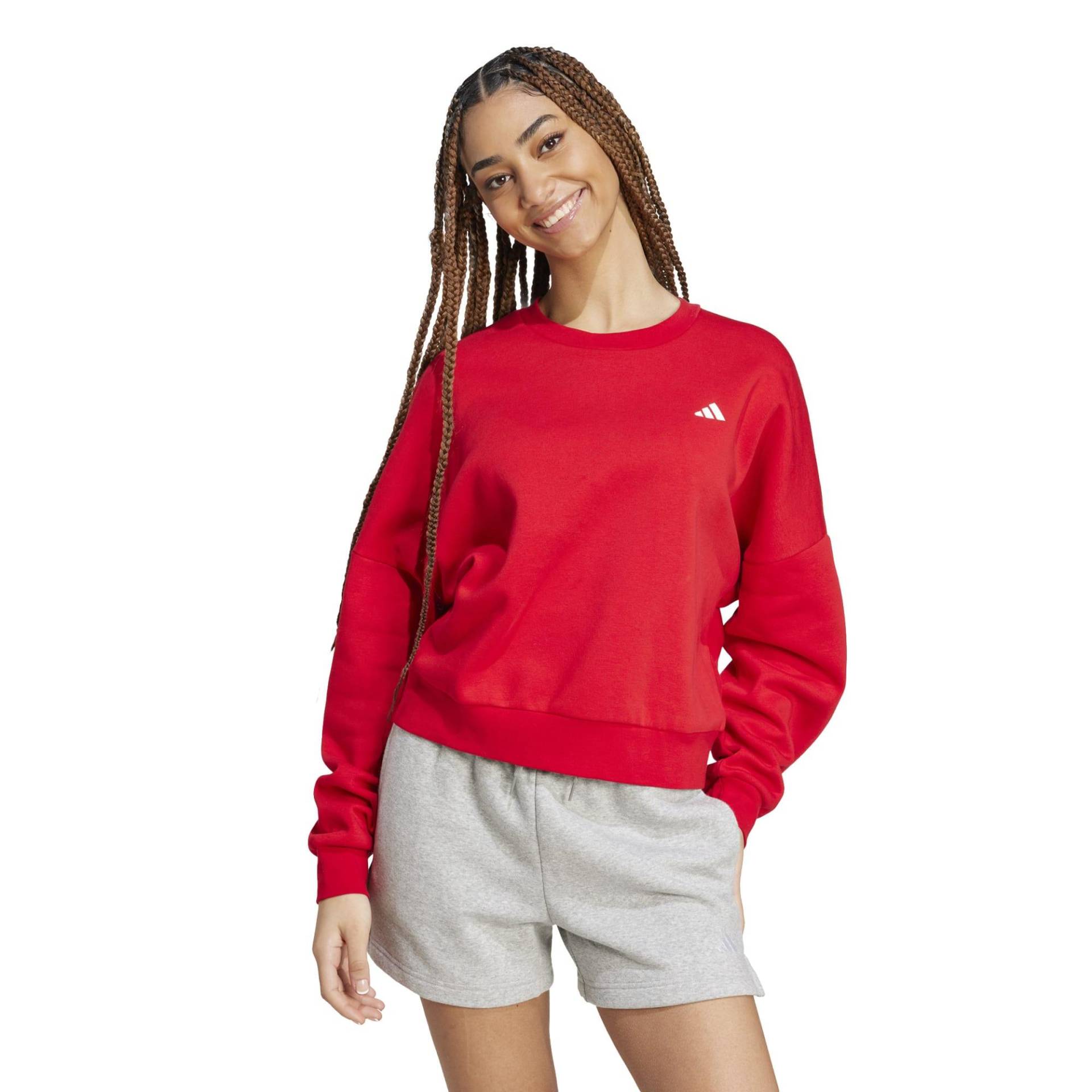 ADIDAS Sweatshirt Damen - rot von Adidas