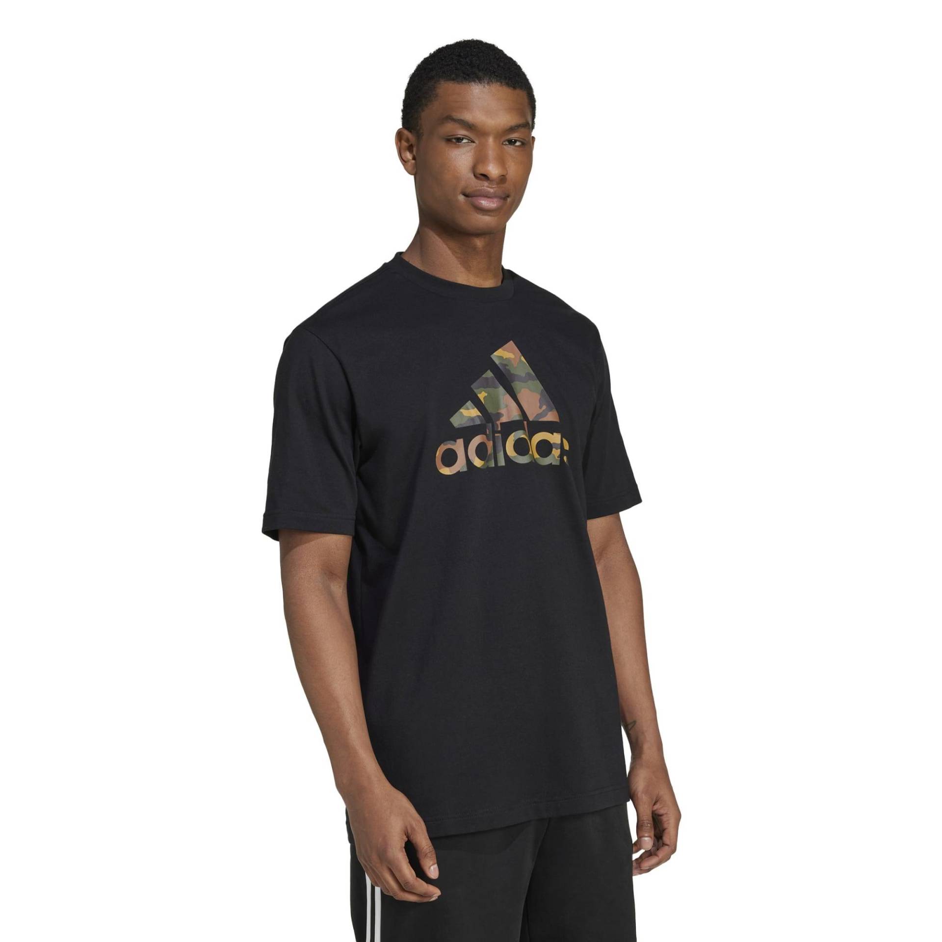 ADIDAS T-Shirt Herren weich - Camo weiss von Adidas