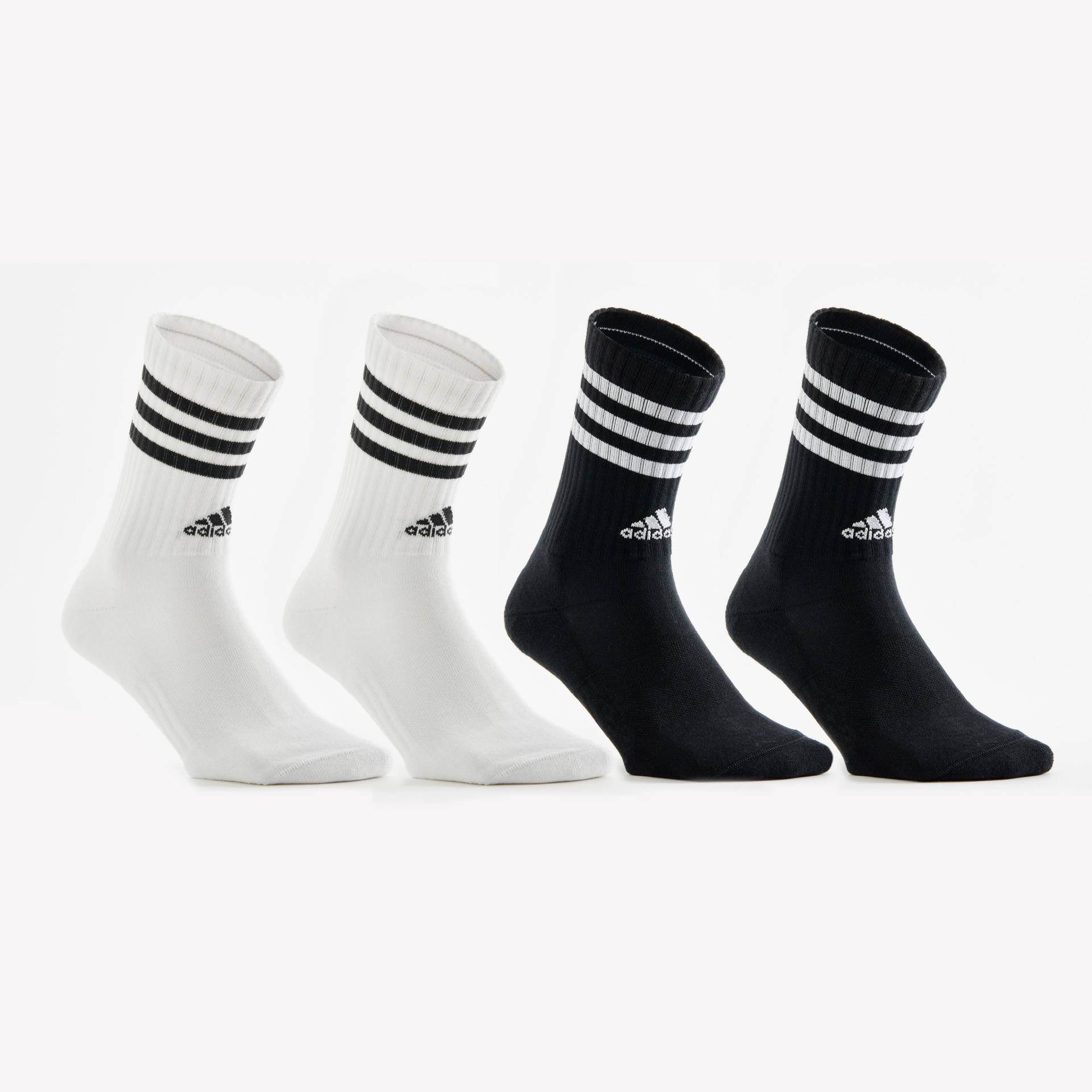 ADIDAS Tennissocken Streifen schwarz/weiß 4-er Pack ADIDAS Tennissocken Streifen schwarz/weiß 4-er Pack von Adidas
