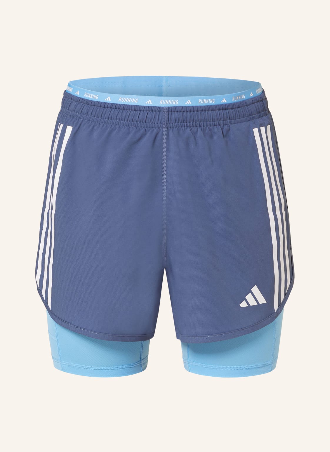 Adidas 2-In-1-Laufshorts Own The Run blau von Adidas