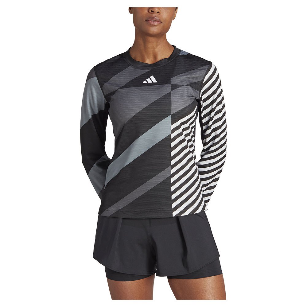 Adidas 3/4 Sl Pro Long Sleeve T-shirt Schwarz,Grau XL Frau Adidas 3/4 Sl Pro Long Sleeve T-shirt Schwarz,Grau XL Frau von Adidas