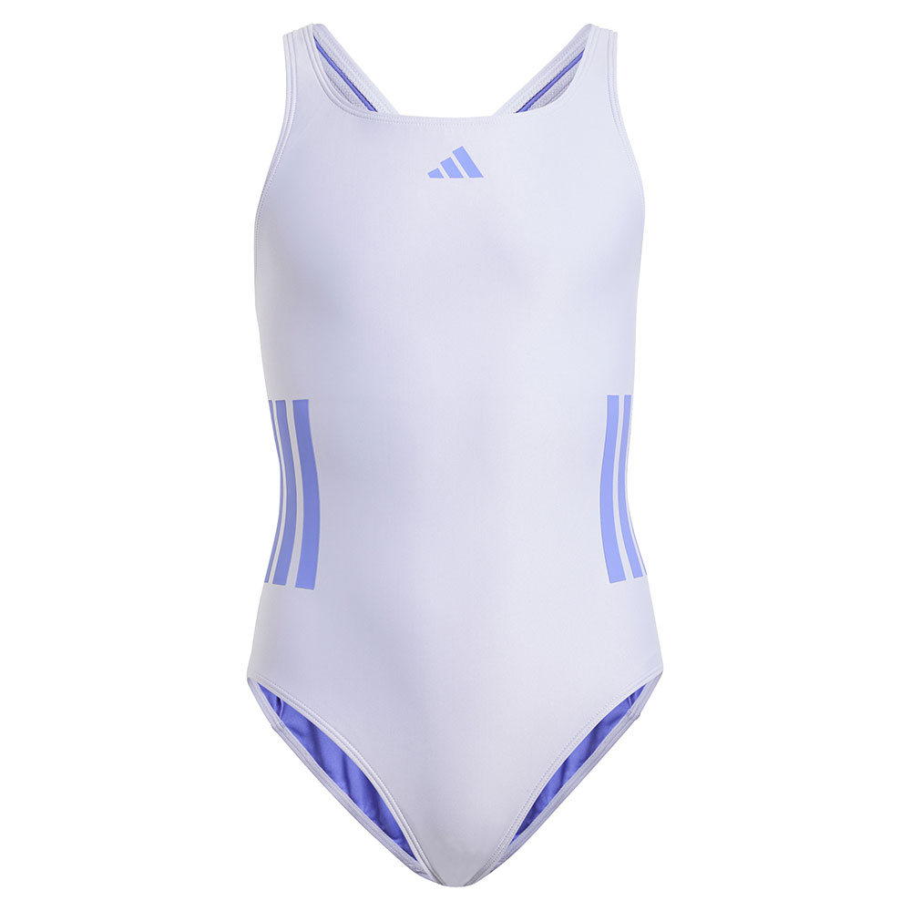 Adidas 3 Stripes C Back Swimsuit Lila 11-12 Years Mädchen von Adidas