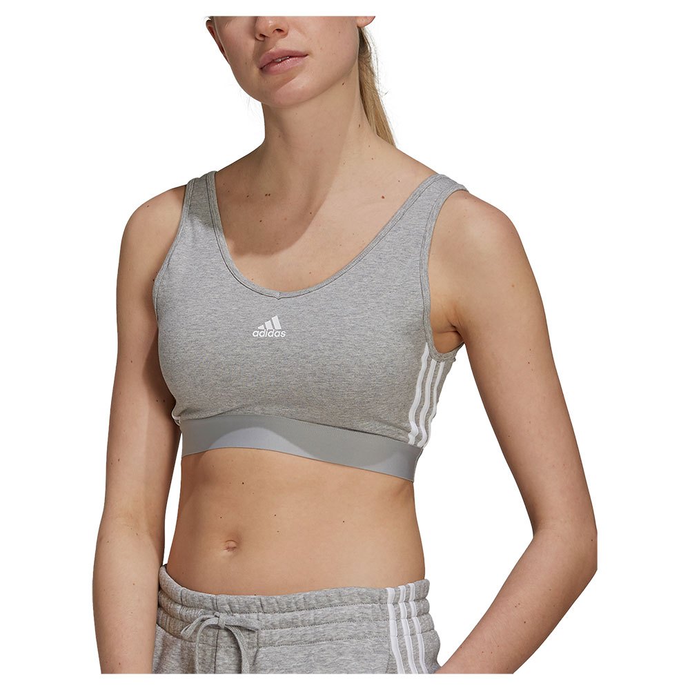 Adidas 3 Stripes Crop Sports Top Grau M Frau Adidas 3 Stripes Crop Sports Top Grau M Frau von Adidas