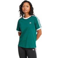 Adidas 3 Stripes Damen T-Shirts - Grün - Größe: 40 - Baumwoll-Jersey - Foot Locker von Adidas