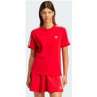 Adidas 3 Stripes Damen T-Shirts - Rot - Größe: 34/XS - Baumwoll-Jersey - Foot Locker von Adidas