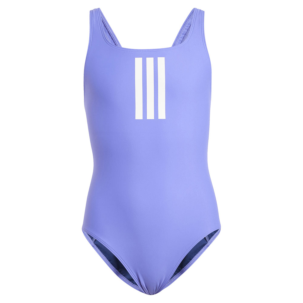 Adidas 3 Stripes Swimsuit Blau 7-8 Years Mädchen von Adidas