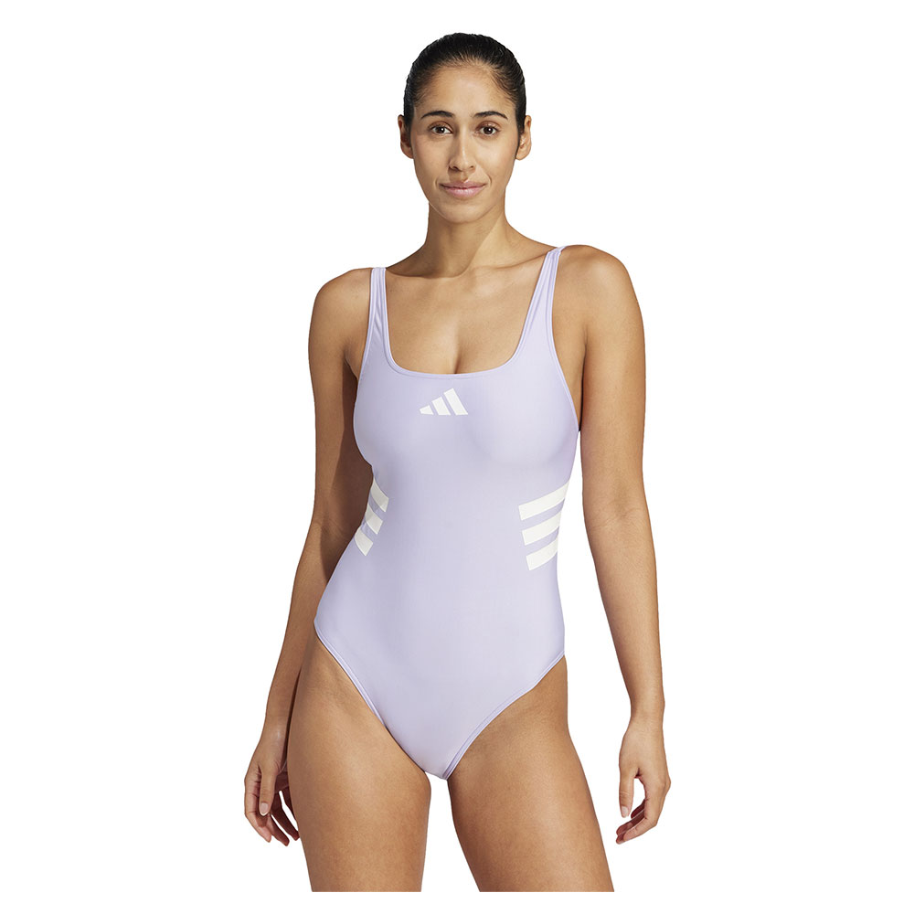 Adidas 3 Stripes U Back Swimsuit Lila 34 Frau von Adidas