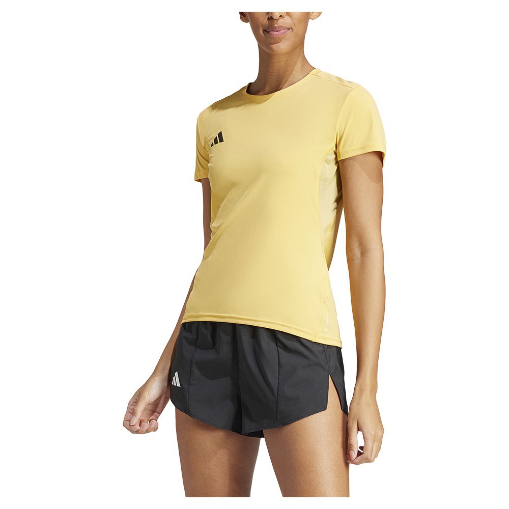 Adidas Adizero Essentials Short Sleeve T-shirt Gelb XL / Regular Frau von Adidas