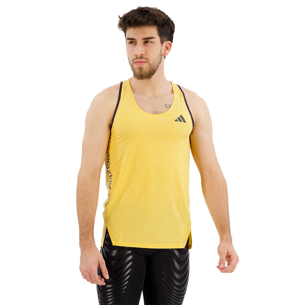 Adidas Adizero Singlet Sleeveless T-shirt Gelb 2XL Mann von Adidas