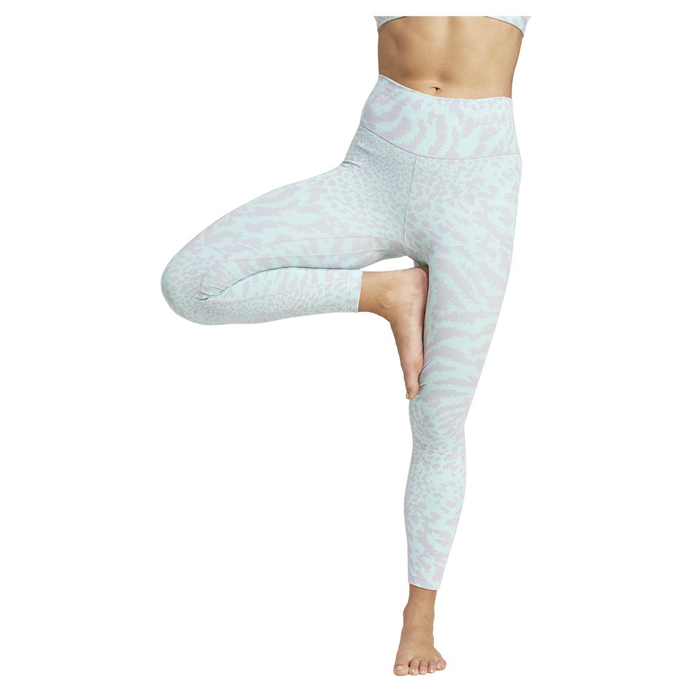 Adidas All Me Allover Print 7/8 Leggings Blau S Frau von Adidas