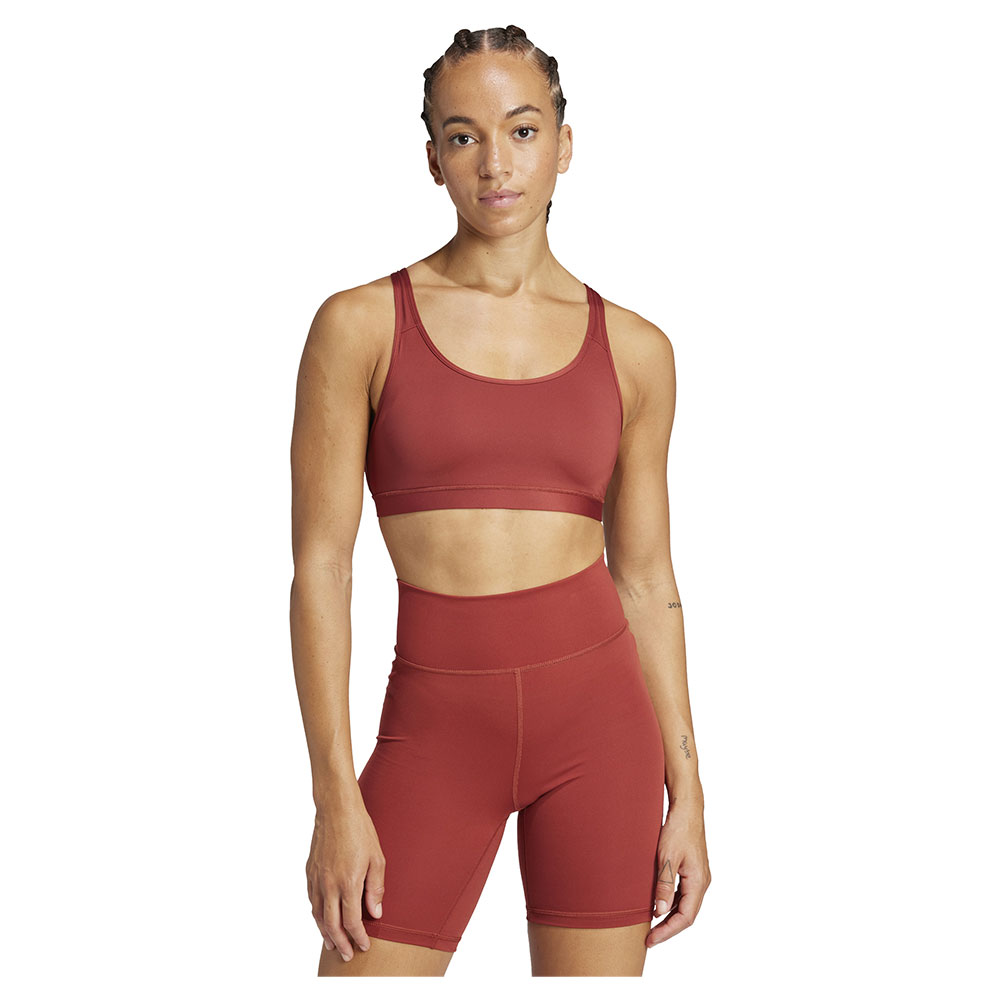 Adidas All Me Essentials Sports Bra Rot L Frau von Adidas