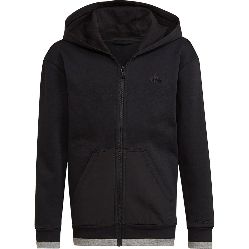 Adidas All Szn Full Zip Sweatshirt Schwarz 7-8 Years von Adidas