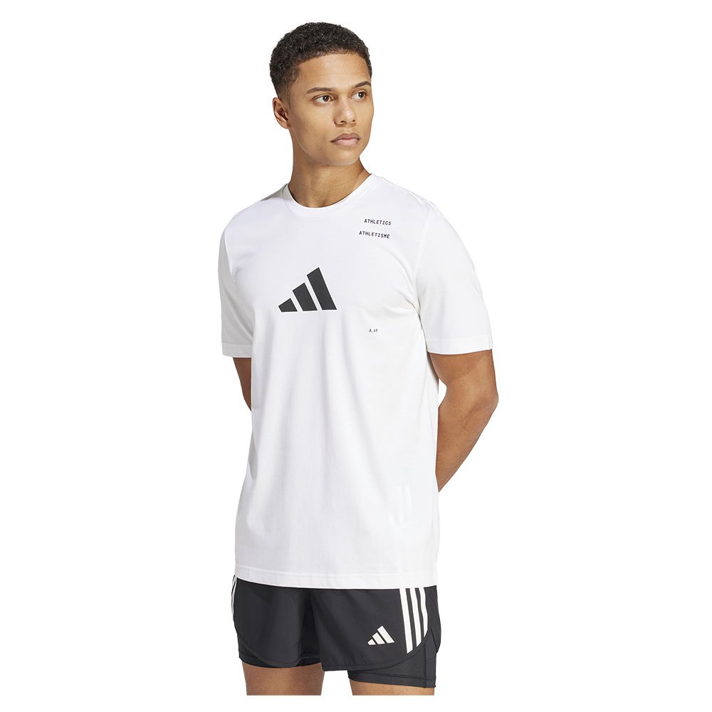 Adidas Ath Cat G Short Sleeve T-shirt Weiß L Mann von Adidas