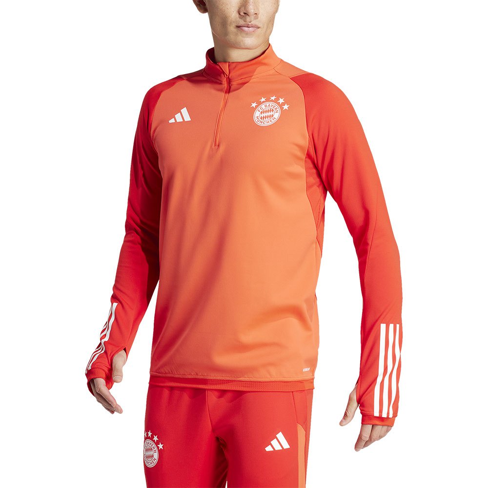 Adidas Bayern Munich 23/24 Half Zip Sweatshirt Training Orange S von Adidas