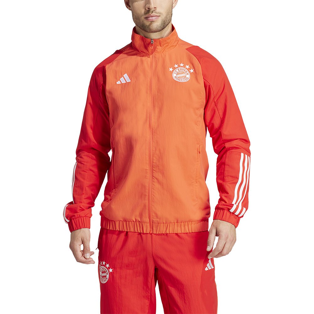 Adidas Bayern Munich 23/24 Tracksuit Jacket Pre Match Orange S von Adidas