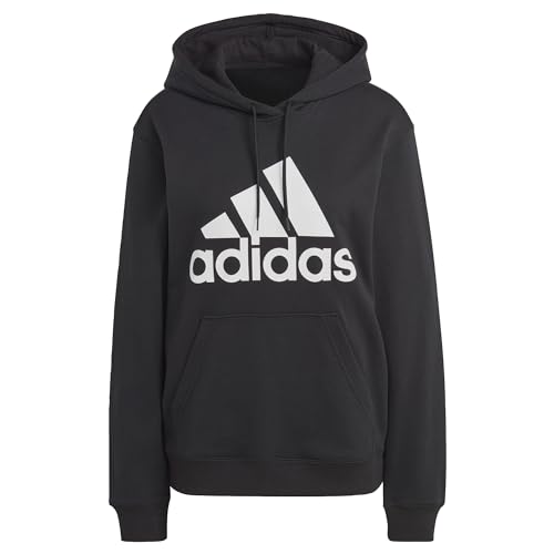 adidas Damen Hooded Sweat W Bl Ft R Hd, Black/White, IC6895, XS von adidas