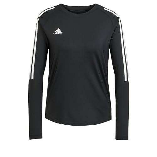 Adidas Damen Shirt Hilo Jersey Ls, Black/White, HK9062, M von adidas