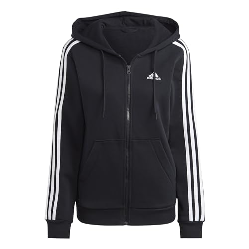 adidas Damen Trainingsshirt mit Kapuze, schwarz/weiß, 36 von adidas