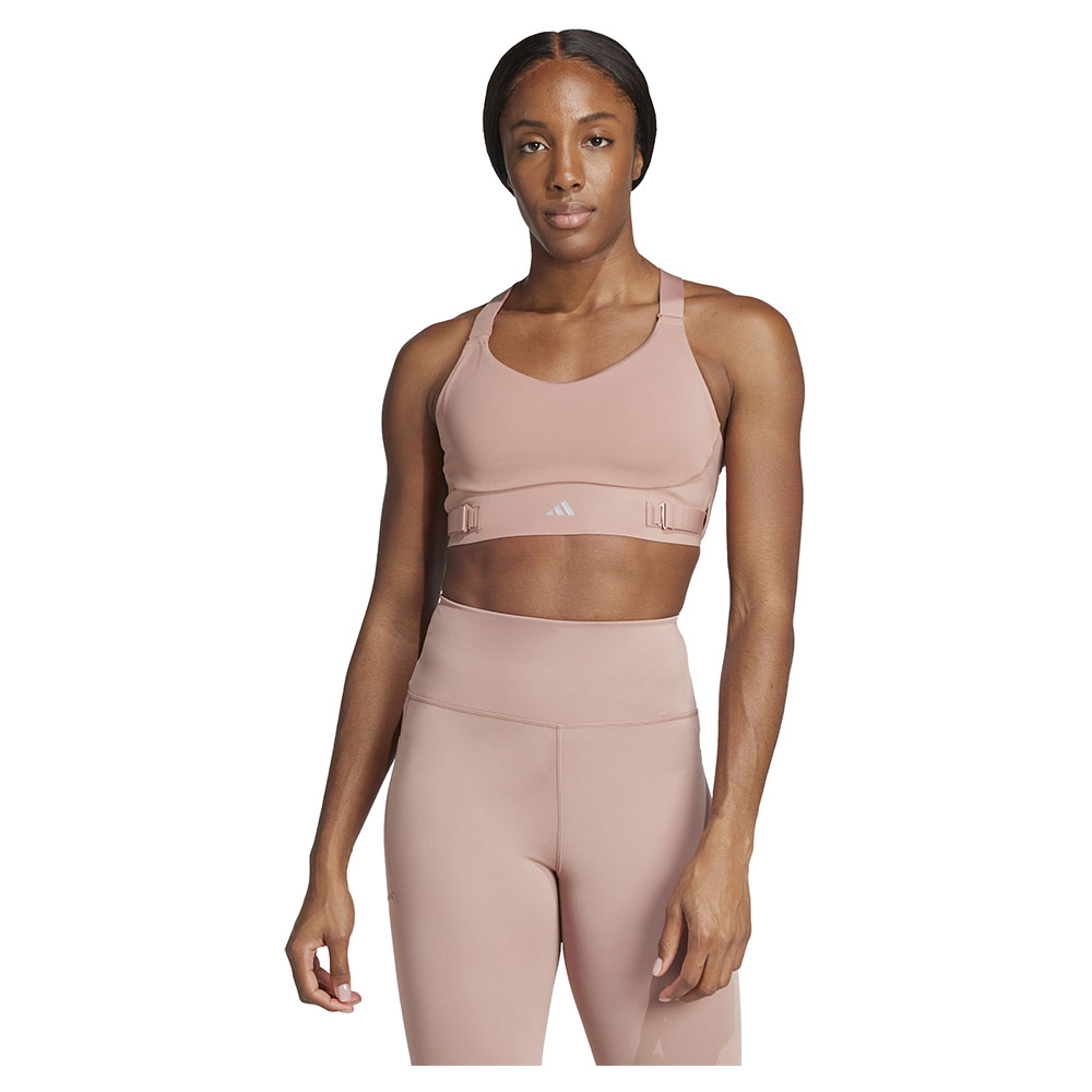 Adidas Fastimpact Luxe Run High Impact Sports Bra Beige 2XL / CD Frau von Adidas