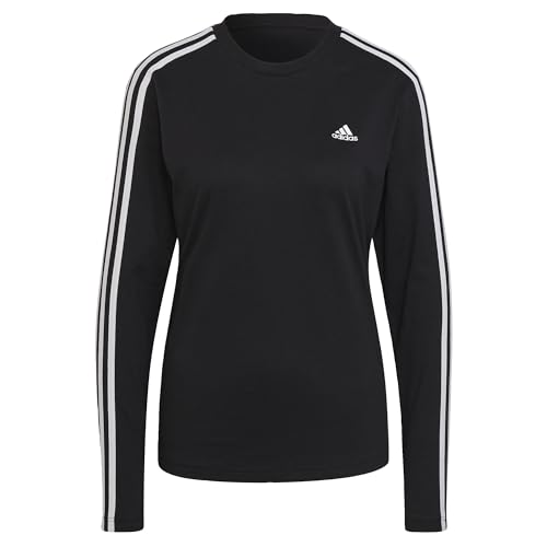 adidas Damen Essentials 3-Stripes Long Sleeve Tee, Black/White, S adidas Damen Essentials 3-Stripes Long Sleeve Tee, Black/White, S von adidas