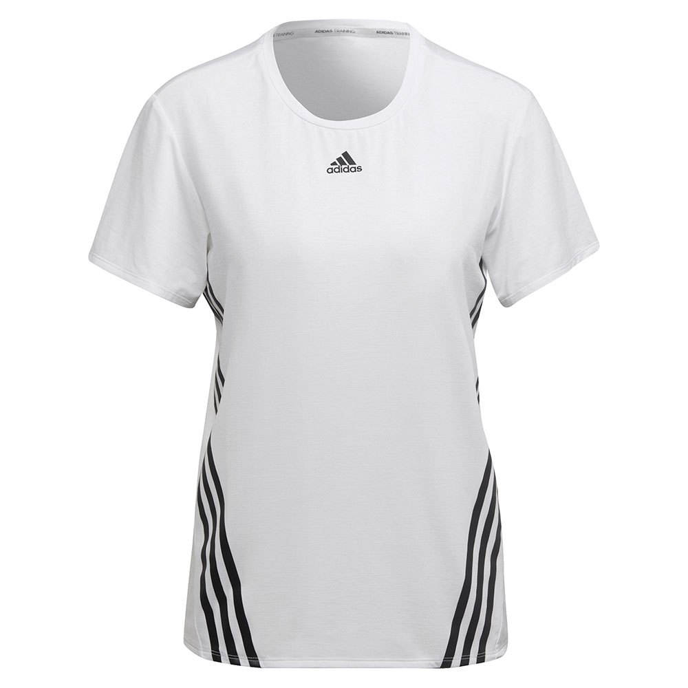 Adidas Icons 3 Stripes Short Sleeve T-shirt Weiß M Frau von Adidas