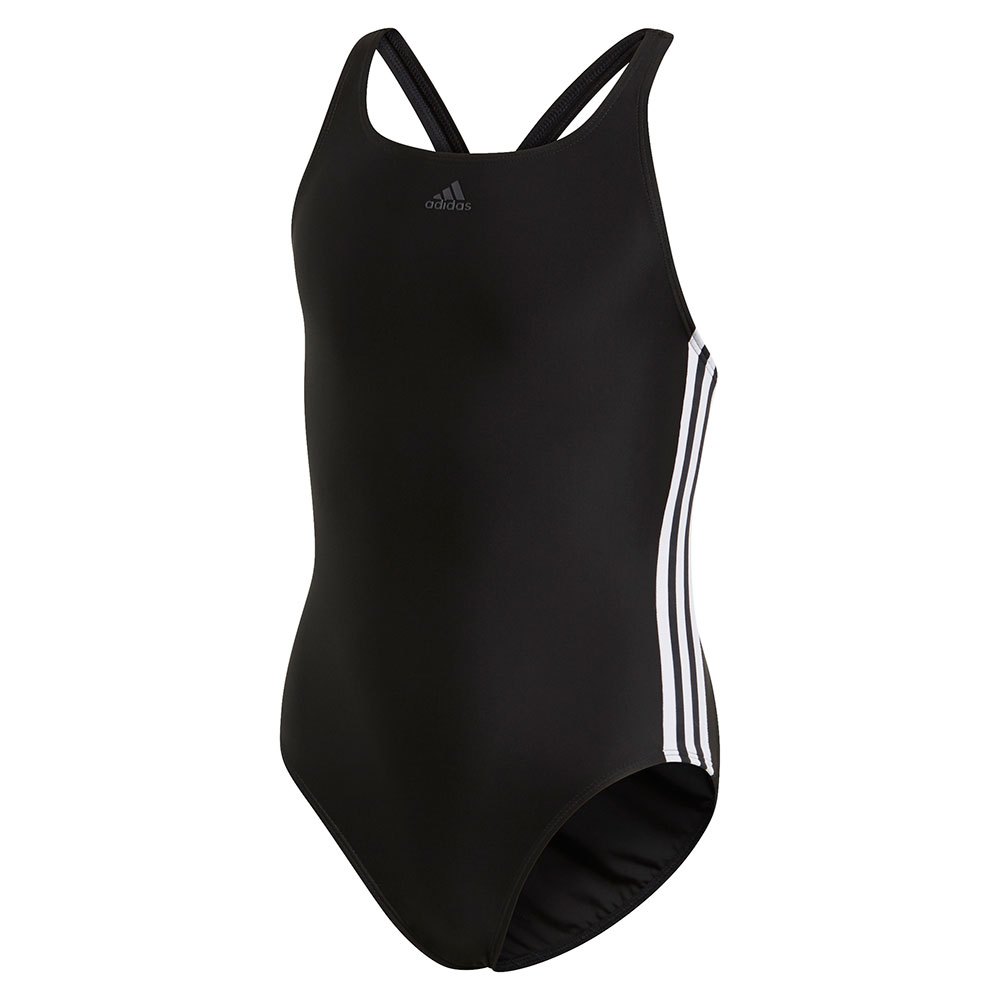 Adidas Infinitex Fitness Athly V 3 Stripes Swimsuit Schwarz 7-8 Years Mädchen von Adidas