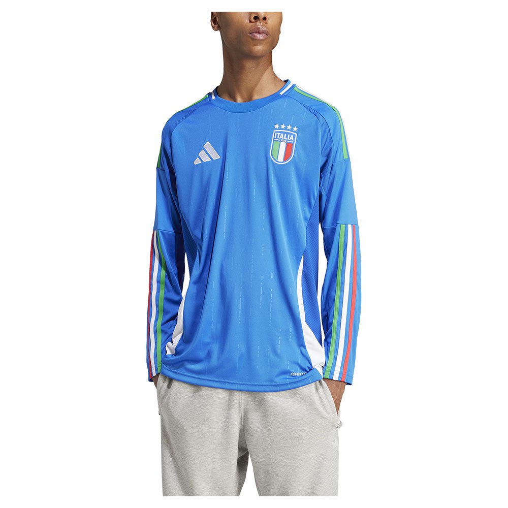 Adidas Italy 23/24 Home Long Sleeve T-shirt Blau S von Adidas