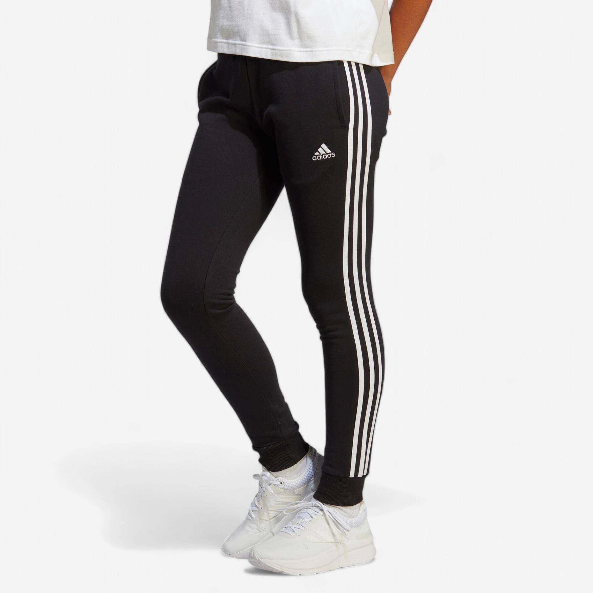 Adidas Jogginghose Damen - schwarz mit Blumenprint von Adidas