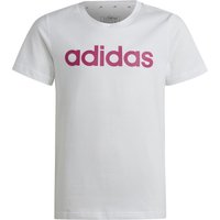 Adidas Linear Logo Cotton Slim Fit T-shirt Mädchen Weiß von Adidas