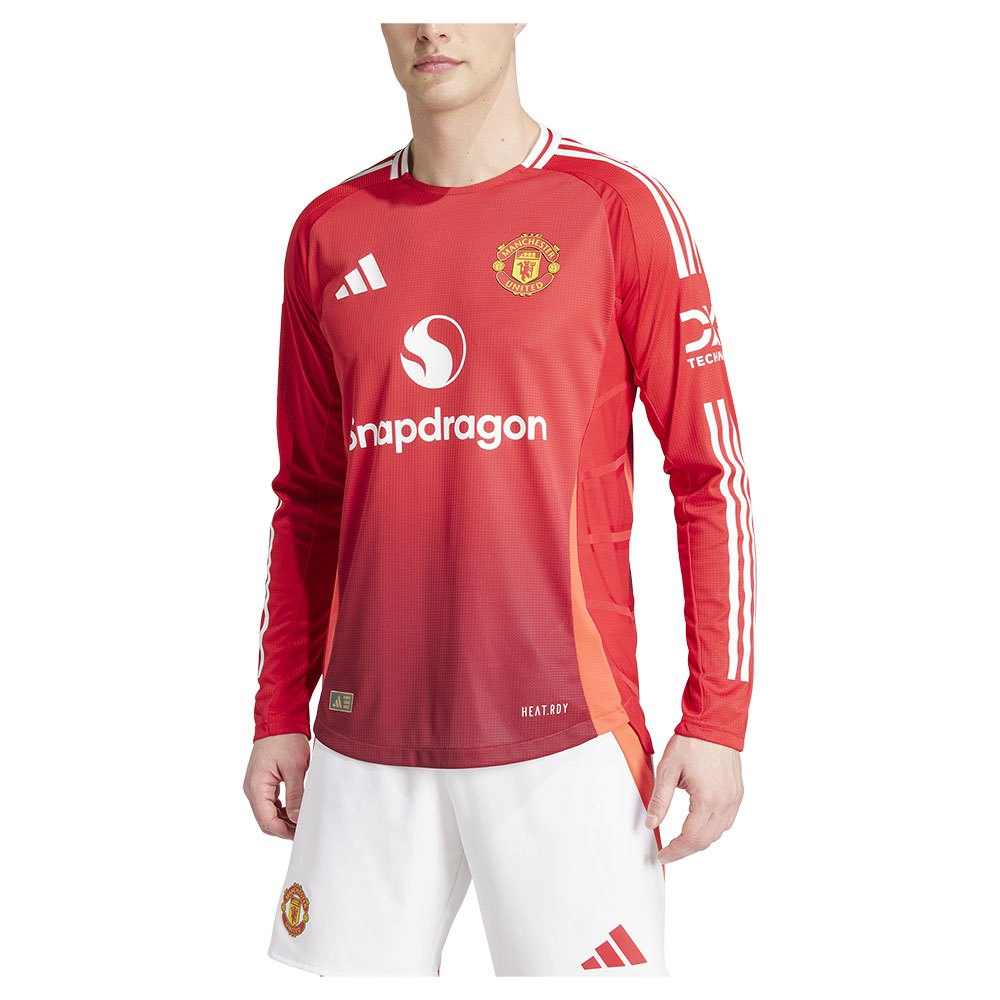 Adidas Manchester United Authentic 24/25 Home Long Sleeve T-shirt Rot XL von Adidas